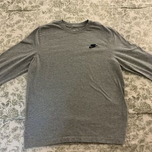 Nike Men's Heather Gray Long Sleeve Tee